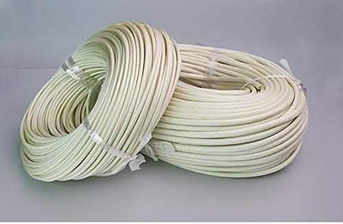 Gaine de rangement de câbles, gaine isolante en fibre de verre souple tressée haute température de 1 à 60 mm de diamètre | 2.5*500cm