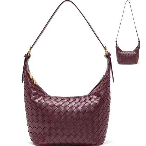 Shoulder Bag Handbags Women's Crossbody Woven Clutch Purses for Women Tote Bags Adjust Strap Hobo with Zip Closure