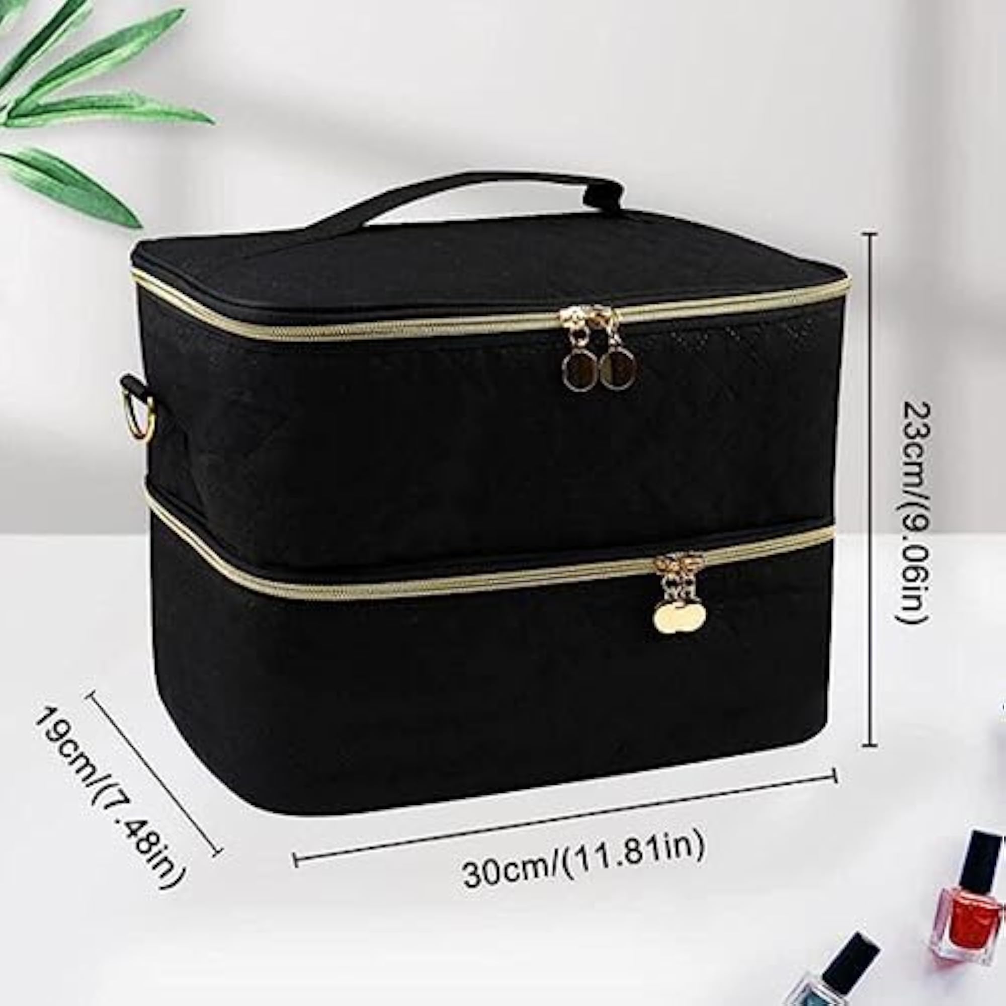 Nail Polish Storage Bag Double Layer for Manicure Accessories