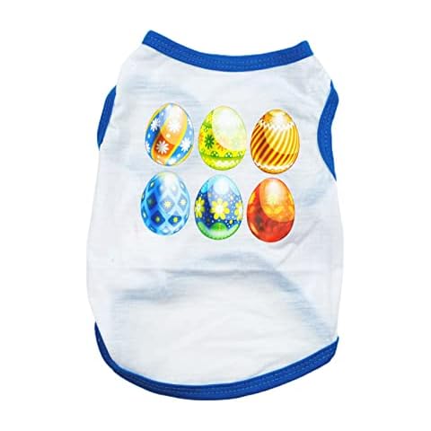 Easter Decorations,Dog Shirt Cartoon Print Sweat-absorbent Casual Wear Summer Pet Two-legged Clothes Puppy Costume Dog Shirt for Travel Festival Supplies Cover