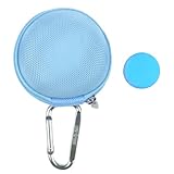 Case Star ® 3 in 1 Light Blue Earphone Handsfree Hard EVA Case Plus Round Earphone Organizer and Silver Carabiner With Case Star Cost-free Cell Phone Bag