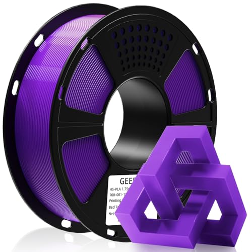 Image of Geeetech PETG Filament 1.75mm, 1 KG (2.2lbs) Spool 3D Printer Filament, High-Toughness, ±0.02mm Accuracy, Neatly Wound & Moistureproof, Non-Clogging Non-Stringing, Fits Most FDM Printers, Purple