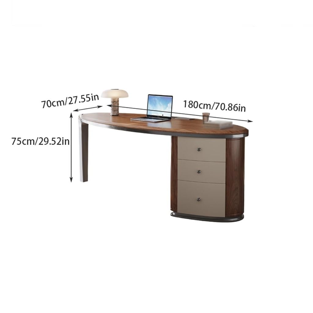 Scrivania Scrivania minimalista in legno massello Scrivania da studio Luce moderna di lusso Scrivania for la casa Azienda Capo Ufficio Scrivania for computer Scrivania del Computer(180*70*75cm)