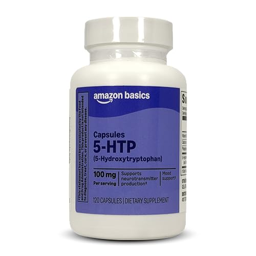 Amazon Basics 5-HTP with B6 Capsules, 100 mg 120 Count