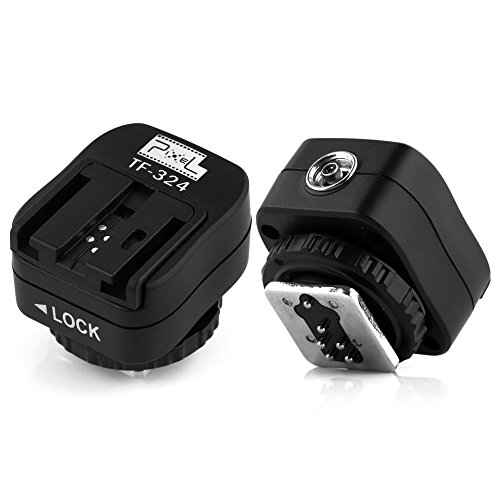 Pixel TF-324 Blitzadapter für Sony/Minolta-Blitze auf Mittenkontakt-Blitzschuh (ISO) mit PC-Sync-Anschluss