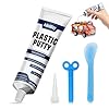 Allisway Colla Modelli, Mastice Plastico Riparazione, Colla Plastica, Asciugatura Rapida, Adatta per Incollare Comuni Plastiche dure Domestiche Come Acrilico e Modelli, 50 Ml