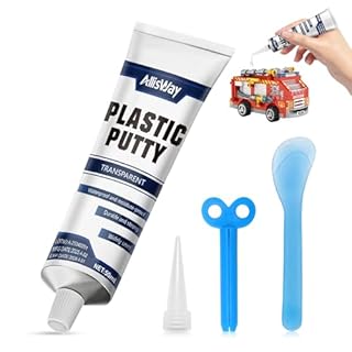 Allisway Colla Modelli, Mastice Plastico Riparazione, Colla Plastica, Asciugatura Rapida, Adatta per Incollare Comuni Plastiche dure Domestiche Come Acrilico e Modelli, 50 Ml