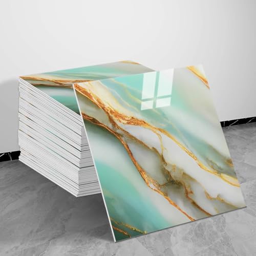 Piastrelle per Soffitti Pannelli Decorativi per Controsoffitti, 10, 20, 40, 60, 100 Pezzi, Adesivi in ​​finto Marmo, Pannelli in PVC in Stile Classico e Raffinato per Pareti di Sfondo(Style B,10pcs)