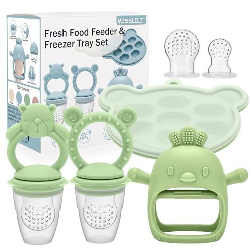 MISSLILI Silicone Teething Mitten Set