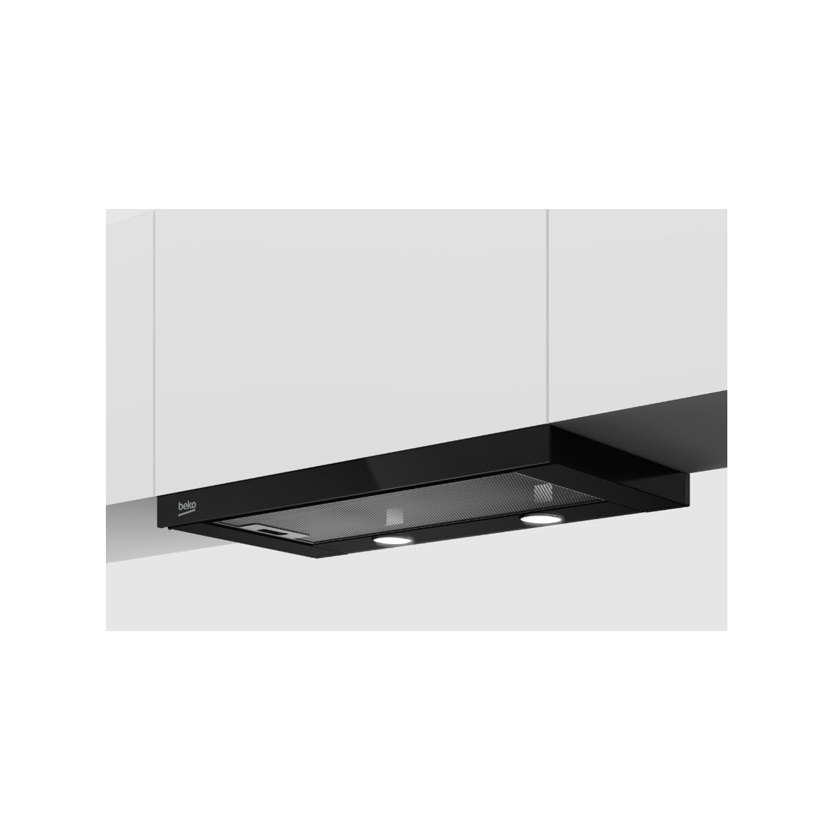 Cappa telescopica, 60 cm, 648 m³/h, colore: Nero Beko Hnt62610bh