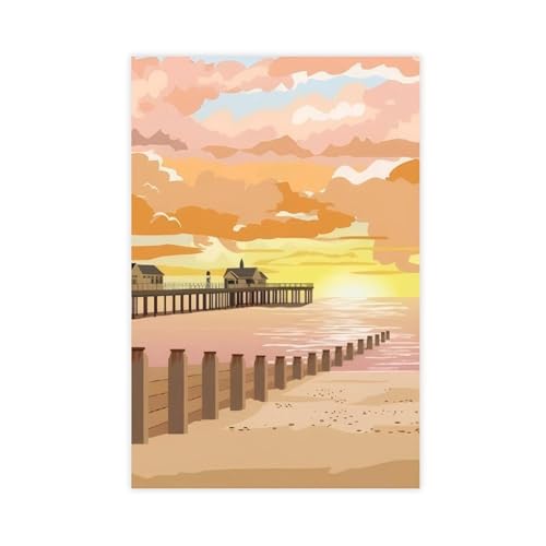 Toile Suffolk Coast Sunrise décoration murale salon sans reflet