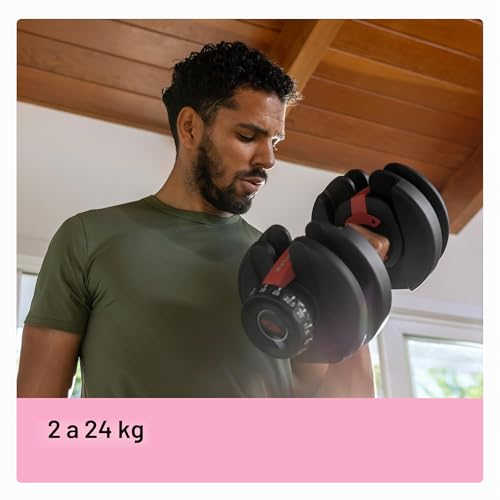 Miniatura 2 de Bowflex Selecttech 552i Macuerna 2-24 Kg 1 Mancuerna Ajustables Para Hogar, Adultos Unisex, Rojo, Negro, Gris, Talla Única