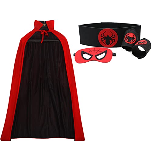 morningsilkwig Cosplay Negro Pantera Máscara Traje Disfraces Hombre De Hierro Máscara Máscaras De Araña Capas De Superhéroe Disfraz De Vestir Máscaras Superhéroes (S, Negro) Cover