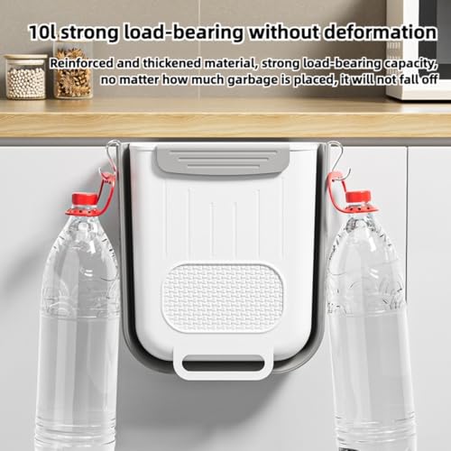 Caneca de basura plegable de pared para cocina blanca miniatura 2