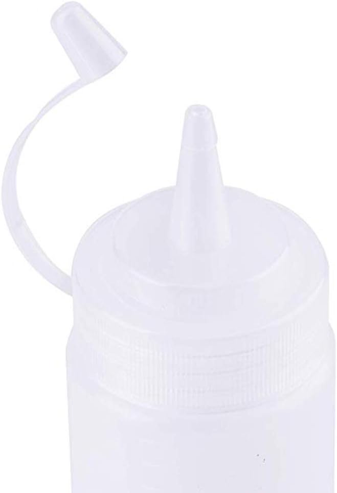 Anyumocz 12 Pack 8 oz Plastic Squeeze Bottles Multipurpose Squirt Bottles for Ketchup,Condiments,BBQ Sauce,Dressing,Barbecue,Grilling,Crafts,Syrup and More