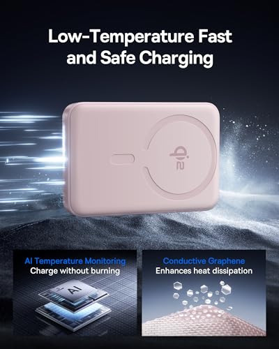 Image of Baseus for MagSafe Portable Charger, Qi2 Certified 15W Wireless Magnetic Power Bank 10000mAh with USB-C Cable 22.5W PD Charging, Battery Pack Compatible with iPhone 17 /16 /15 /14 /13 Pro /Pro Max Series