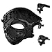 Halloween Masquerade Mask for Womne Men Steampunk Cyborg Venetian Mask Half Face Punk Style Cosplay with Elastic Band for Halloween Costume Accessories Fashion Shows Night Club Birthday Par