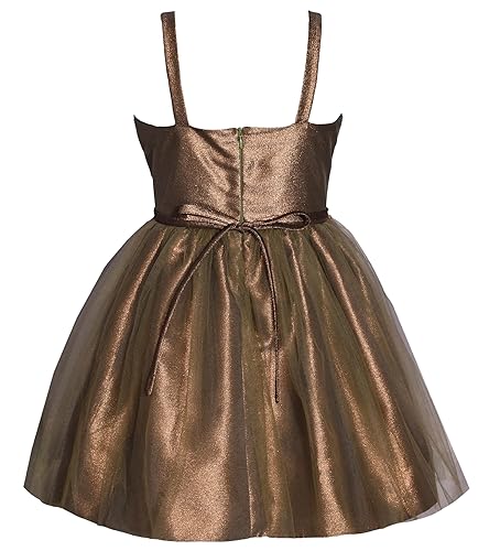 Bonnie Jean Girls 7-16 Bronze Sequins Ballerina Party Dress3