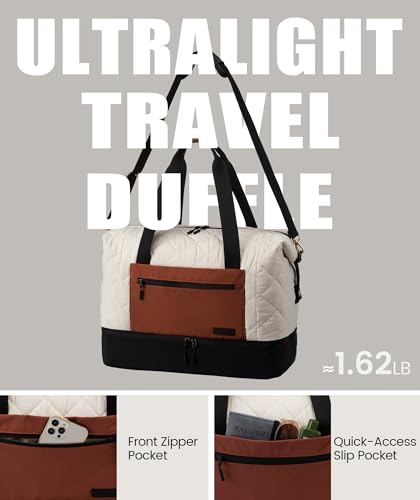 LOVEVOOK Weekender Bags for Women, Puffer Travel Duffel Bags for Woman, Large Hospital Bag for Women Labor Delivery with Shoe Compartment, Carry On Overnight Bag, Personal Item Travel Bag for Airplane3