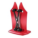 FÁCIL DE USAR: el sacapuntas funciona bien y es fácil de usar. Solo necesita pasar el cuchillo sin filo a través de la cuchilla de la cocina y tirar suavemente de la cuchilla hacia adelante y hacia atrás, y solo lleva unos segundos afilar la cuchilla, lo que no requiere tiempo ni esfuerzo.