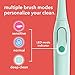 hum by Colgate Smart Electric Toothbrush Kit, Rechargeable Sonic Toothbrush with Travel Case & Bonus Replacement Brush Head, Teal