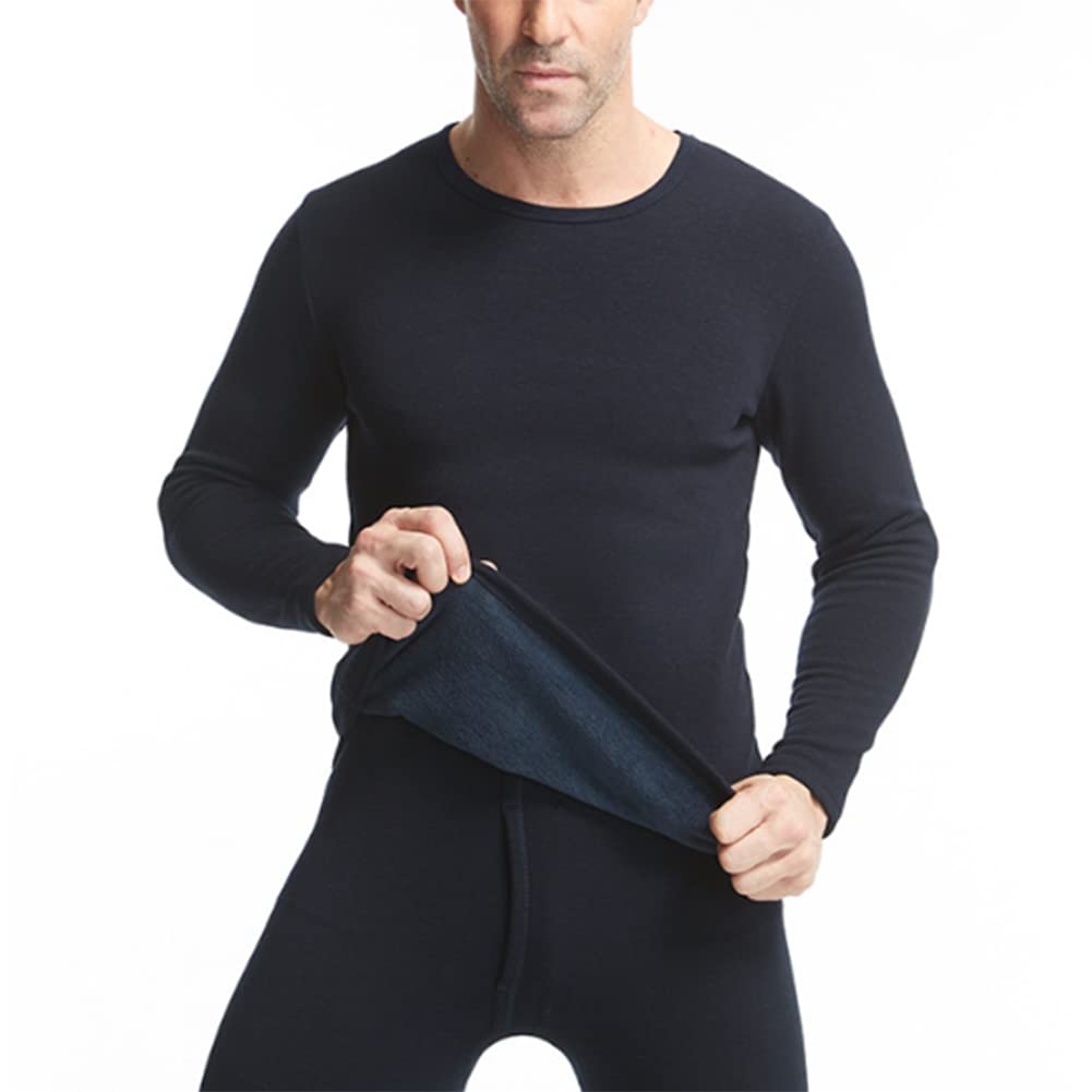 Men's Thermal Underwear Set Ultralight Top and Bottom Fly with Inner Fleece Warm Ski Winter Set