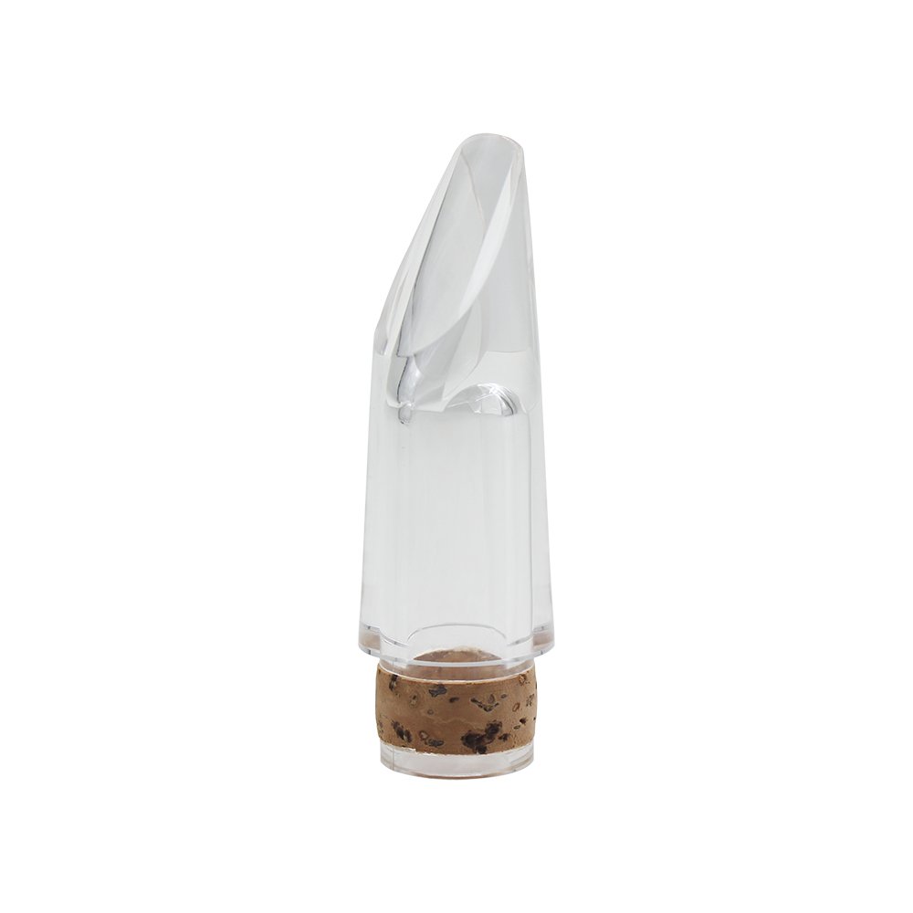 Clarinet Mouthpiece, Professional Clear Transparent Bb Clarinet Mouthpiece Bass Clarinet Mouthpiece Mouthpiece with Cork for Wind Instrument Players