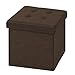 Produktbild WOLTU® Sitzhocker mit Stauraum Sitzwürfel Sitzbank faltbar Truhen Aufbewahrungsbox, Deckel abnehmbar, Gepolsterte Sitzfläche aus Leinen, 37,5x37,5x38CM(LxBxH), Braun