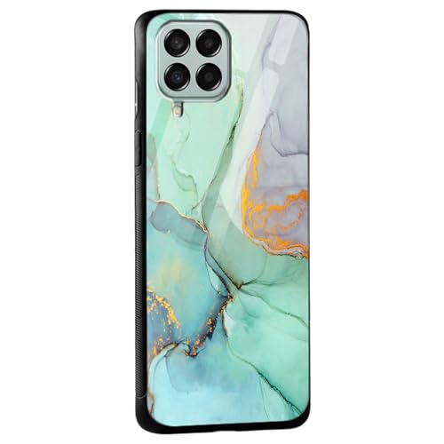 Image of COLORflow Back Cover Compatible with Samsung Galaxy M12 / A12 / F12 | Green Marble | Shockproof TPU Bumper Cover with Camera Protection Back Cover