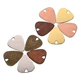 CALLARON 10 Piezas Collar Púa De Metal Para Guitarra y Ukelele Púas Gruesas De Guitarra Para Tocar Música Casa Escenario
