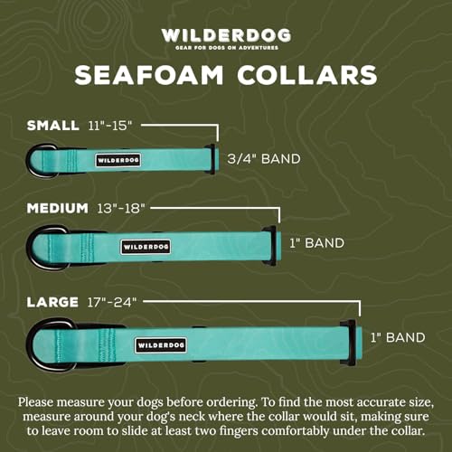 Image of Wilderdog Waterproof Dog Collar - Repels Water & Dirt - Large 17 inch-24 inch - Seafoam