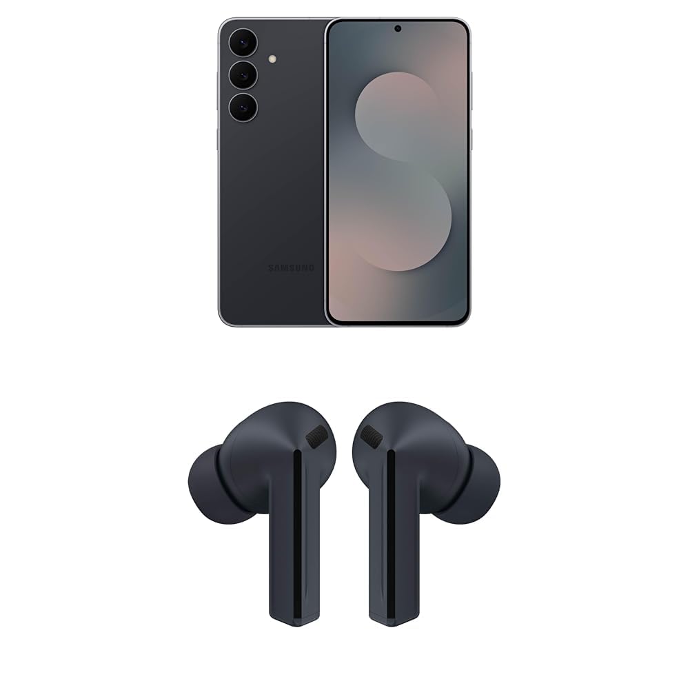 Samsung Galaxy S25 FE 128GB Unlocked AI Smartphone, JetBlack w/ Galaxy Buds 3 FE True Wireless Bluetooth Earbuds, Black