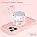 Amzfield Magnetic for iPhone 15 Pro Max Case, Compatible with Magsafe Wavy Frame Cute Translucent Matte Hard Back Silicone Bumper Shockproof Phone Case for iPhone 15 Pro Max Women Girls, Pink