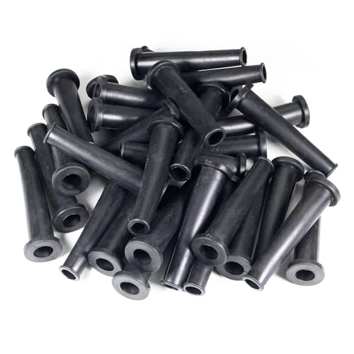Utoolmart 30 Pcs Cord Boot Protector Cable Sleeve Hose, Rubber Flex Strain Relief Protector, 82mm/3.23