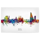 artboxONE Poster 30x20 cm Städte Basel Switzerland Skyline 