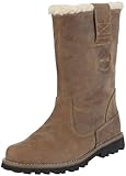  Timberland ASPHTR 8INWP PULLON SLATE 18702 - Botas de cuero nobuck para niños, Marrón, 36