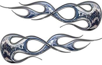 Weston InkOld School Traditional Flame Graphics in Chrome Look