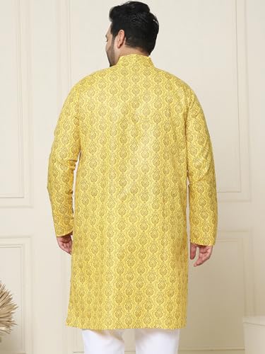 Image of SOJANYA Plus(Since 1958) Men's Cotton Checked Kurta