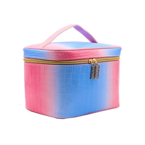 Lay - Trousse piatta per trucchi, portatile, di grande capacità