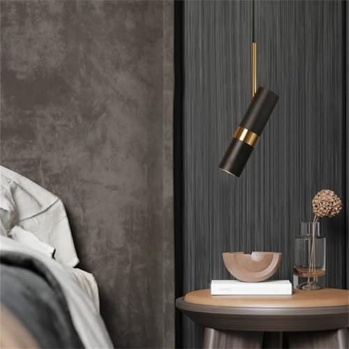 Lampe suspendue gain de place pour table de chevet, spot LED rotatif noir
