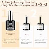 Modelones Base Coat Top Coat UV i odwadniacz do paznokci, zestaw 3 x 10 ml, specjalistyczny podkład UV LED, lakier bez wycierania