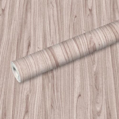 LatoYard Rollo de papel pintado de madera impermeable de PVC para paredes, estilo nórdico, pelar y decorar, 200 x 45 cm
