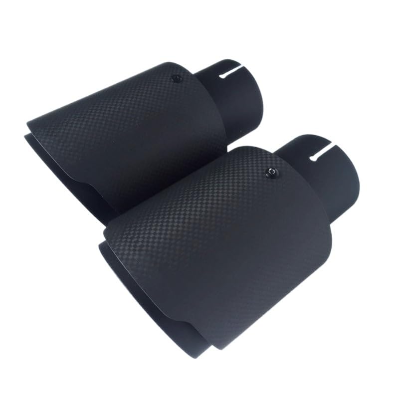 Echappement voiture de luxe : double embout universel en fibre de carbone véritable