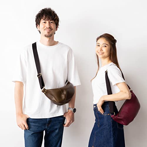 ARTBROWN(アートブラウン) ボディバッグ レザー 本革 ユニセックス 斜め掛け ワンショルダー ボディバック ボディーバッグ ブラック 黒