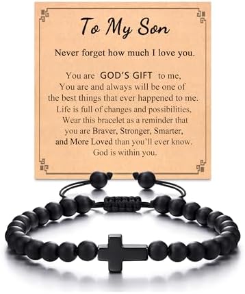 Tarsus Cross Bracelet for Men Teens, Cross Jewelry Christian Gift...