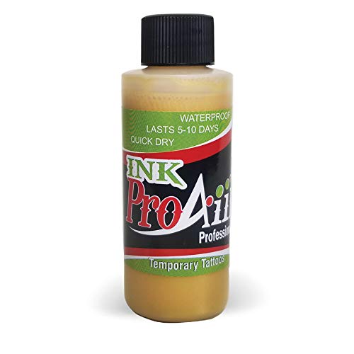 Body Paint - ProAiir Temporary Tattoo Ink - 4.2 oz (120ml) Metallic Gold