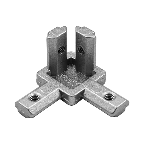 Tiardey 10 Pcs 3-Way Aluminium Profile Corner Connector 20x20,Solid Corner Bracket and 304 Stainless Steel Screws for Standard Extrusion Profile Made of Alloy - Image 2