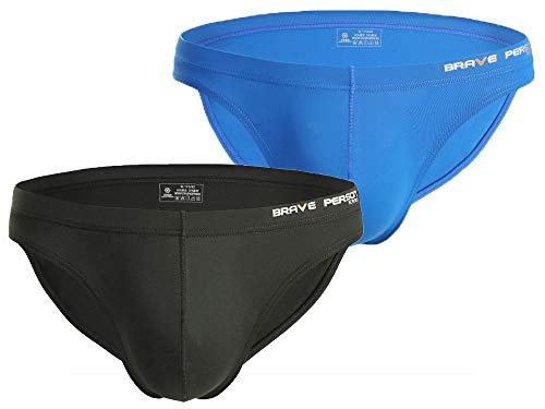 Mendove Men's 2-Pack Nylon Contour Pouch Bikini Brief