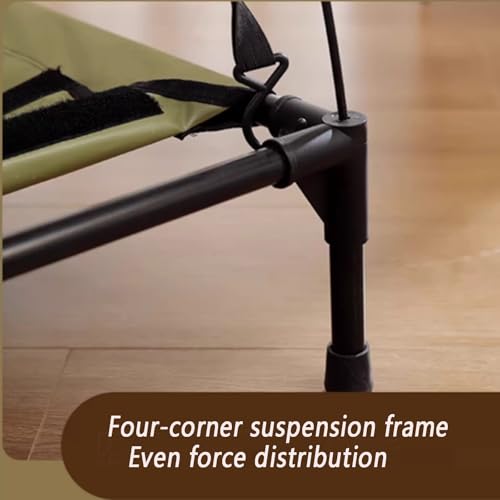 Cama elevada para mascotas exterior interior perro pequeño con toldo verde 6