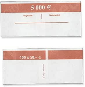 Banderolen für Euro Geldscheine je 50x (50 € Banderole) Geldbanderole
